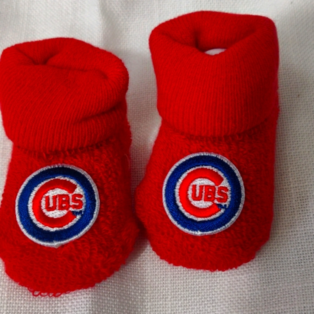 Chicago Cubs Baby Booties / New / 2pack